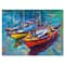 Designart - Three Boats In The Harbor - Nautical & Coastal Canvas Wall Art Print